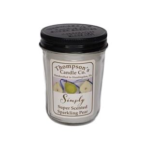 Thompson's Candle Co Simply Super Scented Series XSPMM Candle, 6 oz, Sparkling Pear, 30 hr