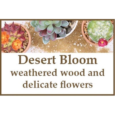 Thompson's Candle Co XDBAM Desert Bloom Aroma Melt Wax Bar, Delicate Flowers, Weathered Wood Jar