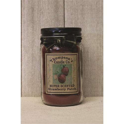 Thompson's Candle Co Super Scented Originals Series STPSM Candle, 12 oz, Strawberry Patch, 55 hr