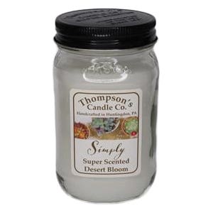Thompson's Candle Co Simply Super Scented Series XDBSM Candle, 12 oz, Desert Bloom, 55 hr