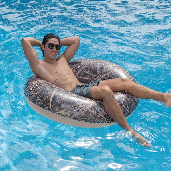 PoolCandy RealTree Max 7 Series Pool Tube, Inflatable Profile, PVC, Brown