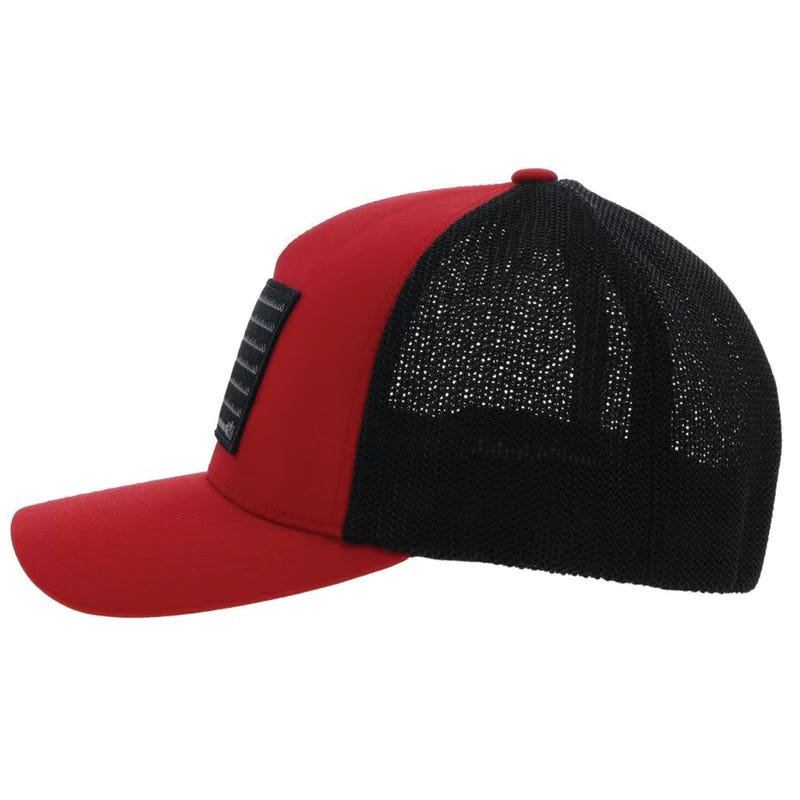 Hooey Flexfit 2110RDBK-02 Hat, Liberty Roper, Men's, S/M, L/XL, Black/Gray