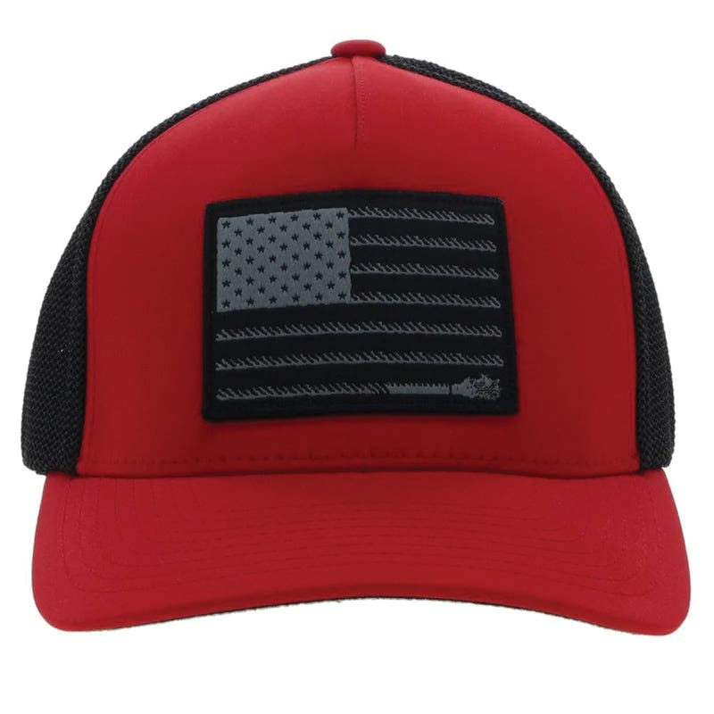Hooey Flexfit 2110RDBK-02 Hat, Liberty Roper, Men's, S/M, L/XL, Black/Gray