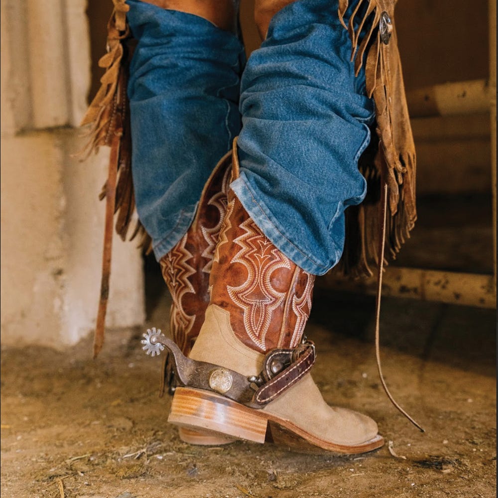 Hyer Men's Holton Series Western Boots, 13, D W, Orange/Tan, Leather