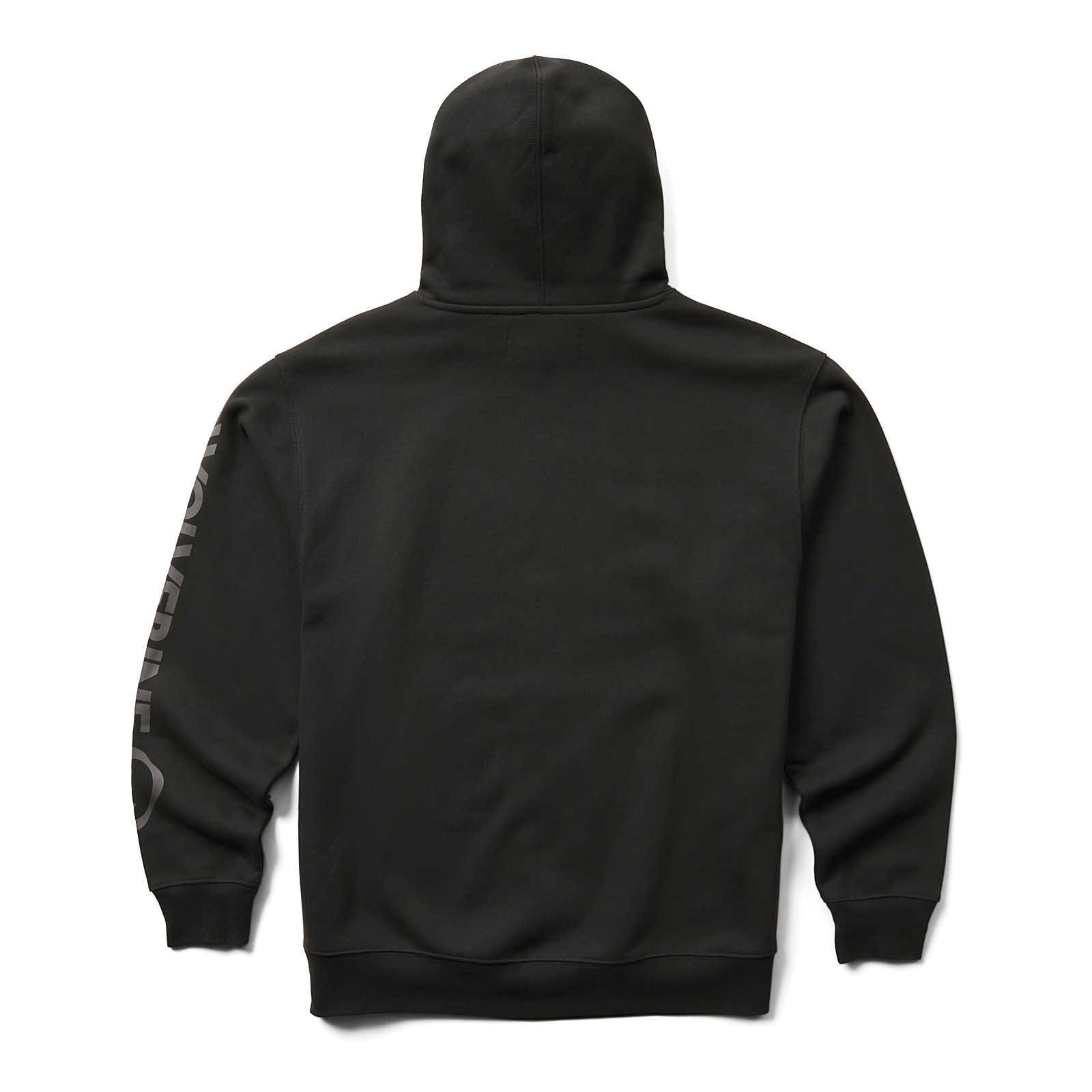Wolverine W1212300-009-S Graphic Hoody, S, Cotton/Polyester Jersey Fleece, Black