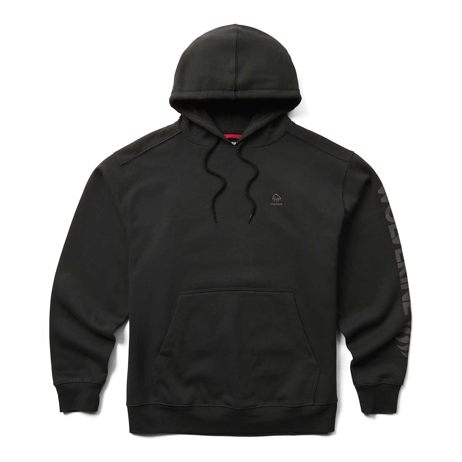 Wolverine W1212300-009-S Graphic Hoody, S, Cotton/Polyester Jersey Fleece, Black
