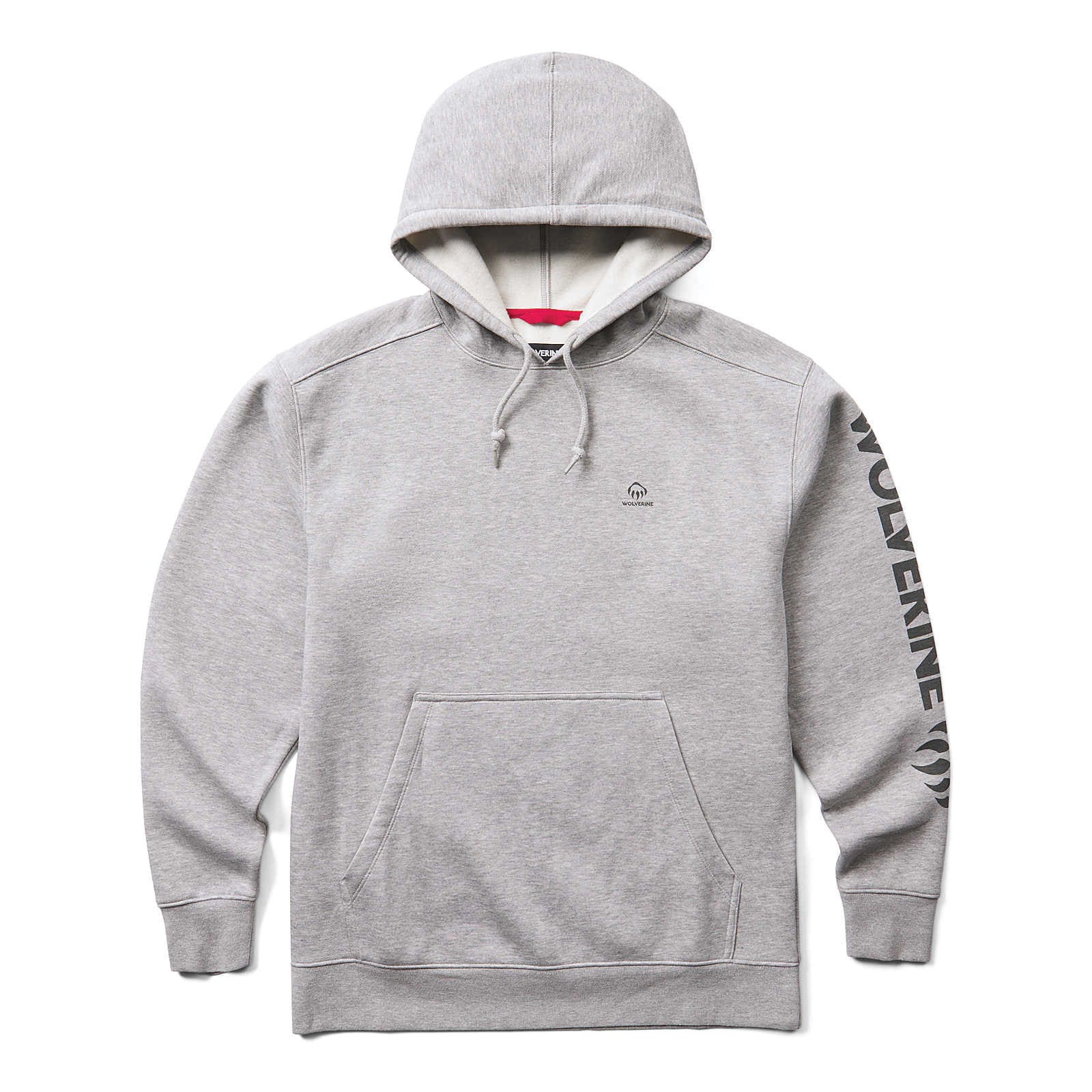 Wolverine W1212300-036-S Graphic Hoody, S, Cotton/Polyester Jersey Fleece, Light Gray
