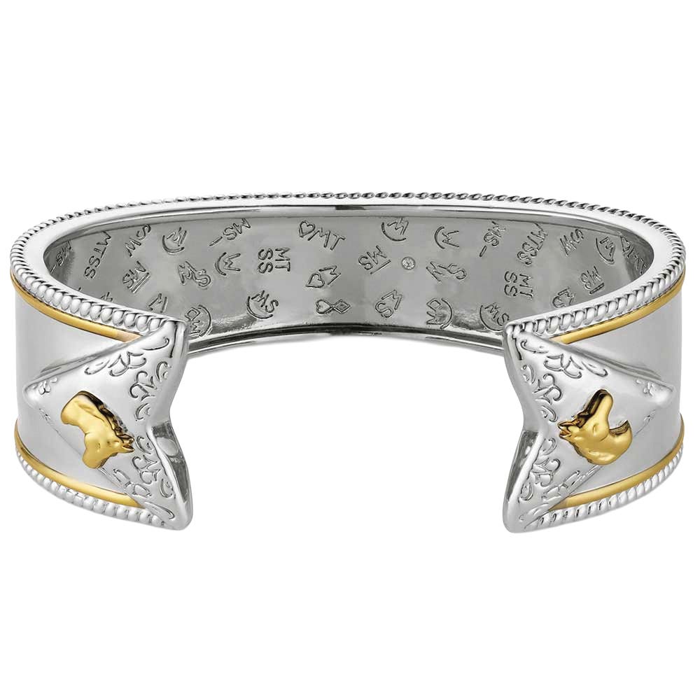 Montana Silversmiths BC6370 Cuff Bracelet, Women's, Regal Rider, Brass
