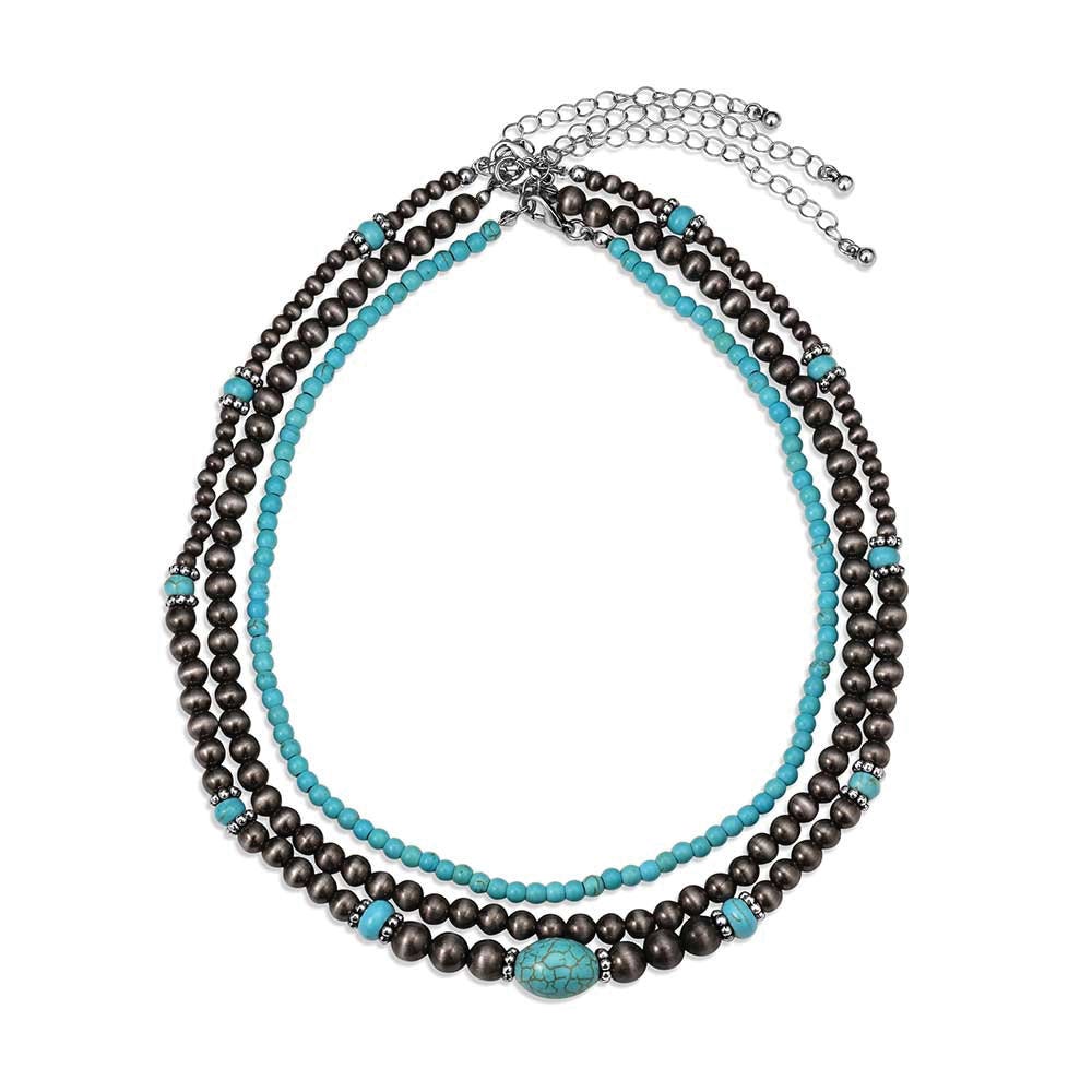 Montana Silversmiths ANC6359 Attitude Necklace, Women's, Beads, Desert Song, Turquoise, Zinc Alloy
