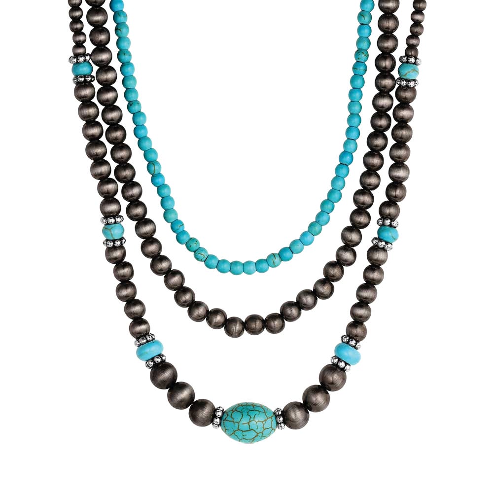 Montana Silversmiths ANC6359 Attitude Necklace, Women's, Beads, Desert Song, Turquoise, Zinc Alloy