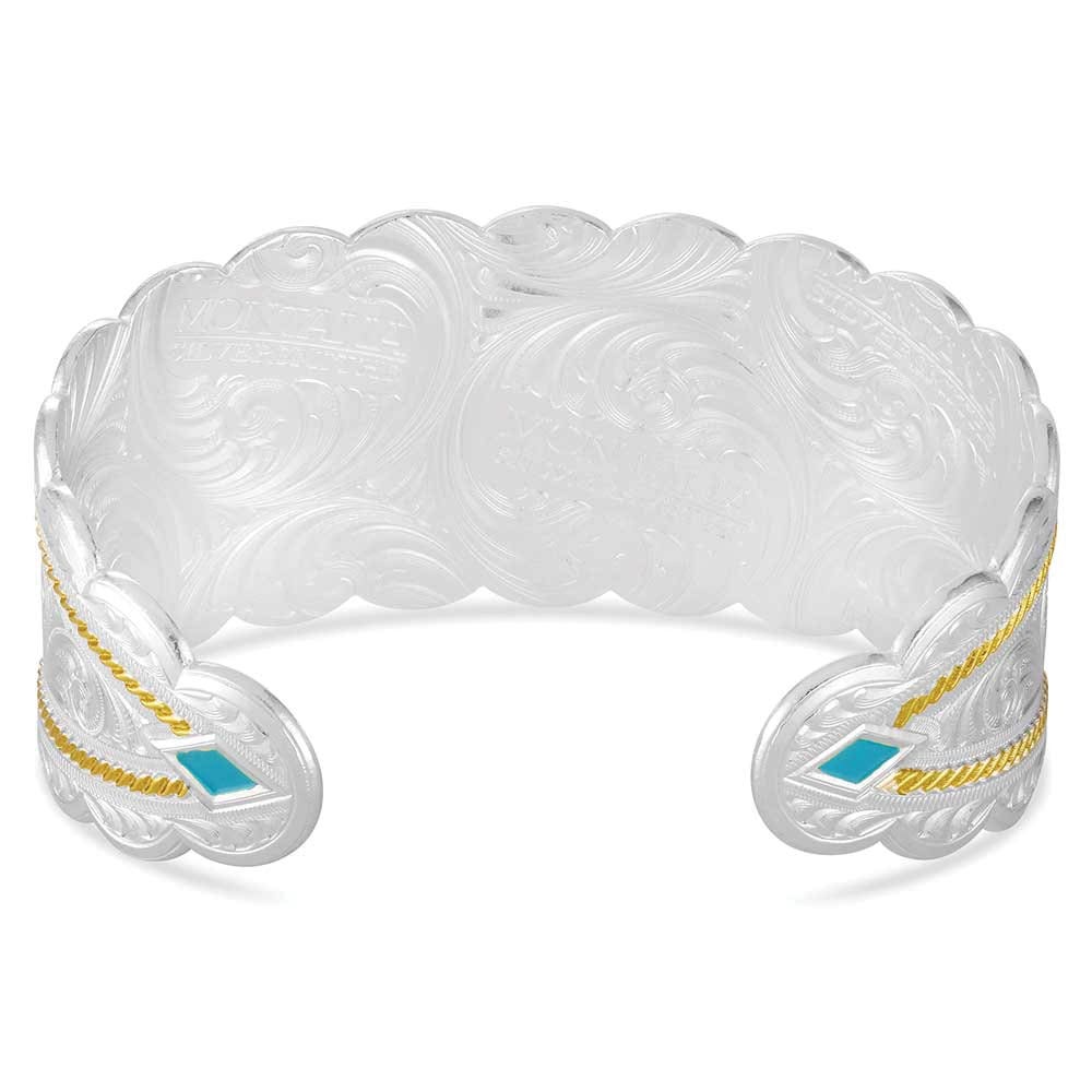 Montana Silversmiths BC6239 Cuff Bracelet, Women's, Classic Elegance, Turquoise, Brass