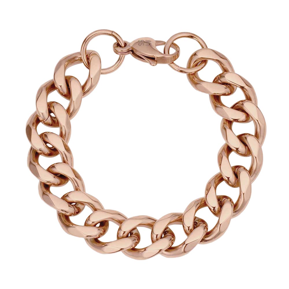 Montana Silversmiths BC6364 Chain Link Bracelet, Men's, Rustic Cuban, Stainless Steel