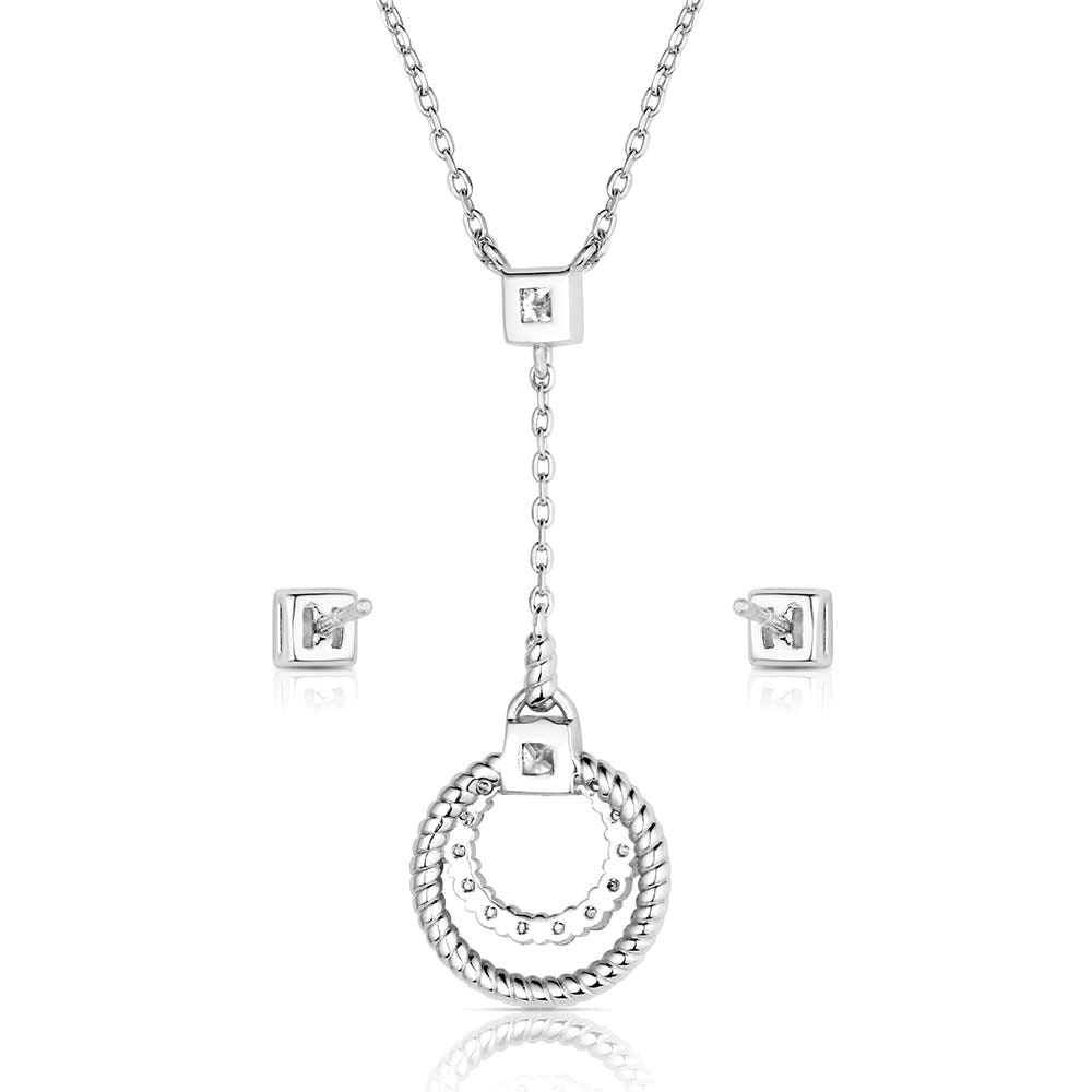 Montana Silversmiths JS6294 Jewelry Set, Women's, Twilight Riata, Cubic Zirconia, Brass