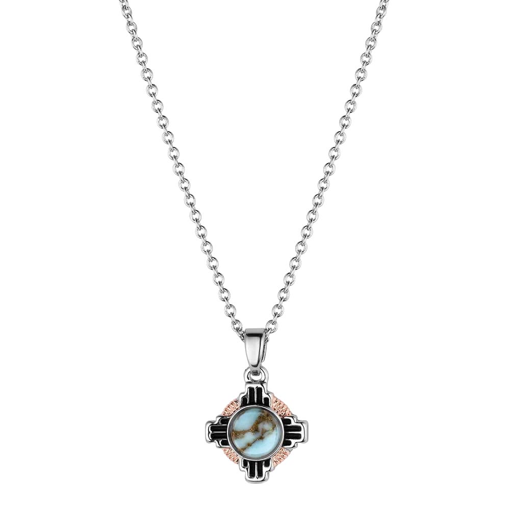 Montana Silversmiths NC6398 Necklace, Women's, Sun Seeker, Turquoise, Brass