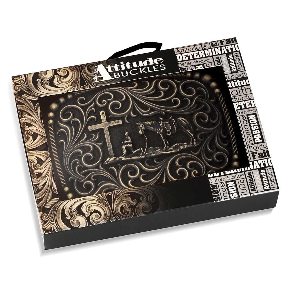 Montana Silversmiths Square Faith Belt Buckle