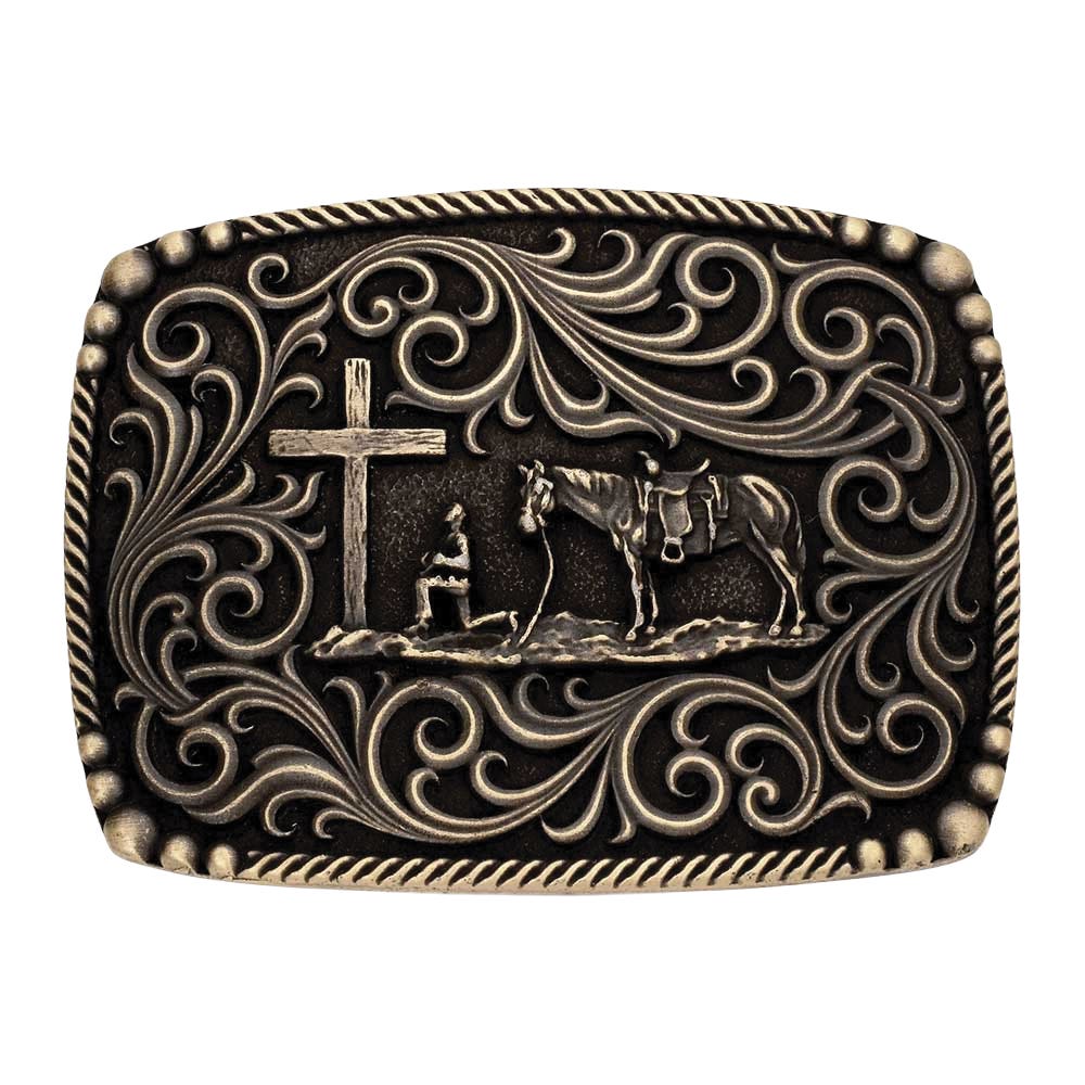 Montana Silversmiths Square Faith Belt Buckle