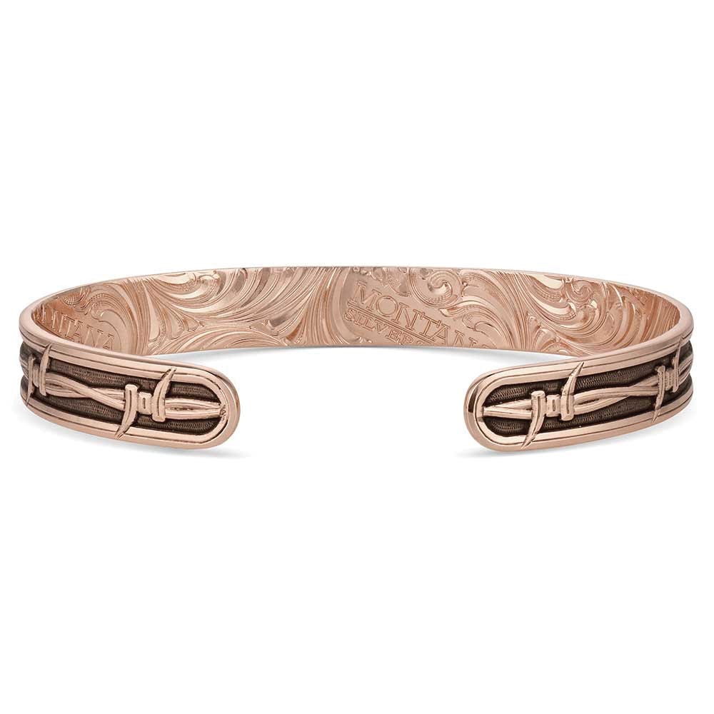 Montana Silversmiths BC6278RG Bracelet, Men's, Riding Fences, Brass
