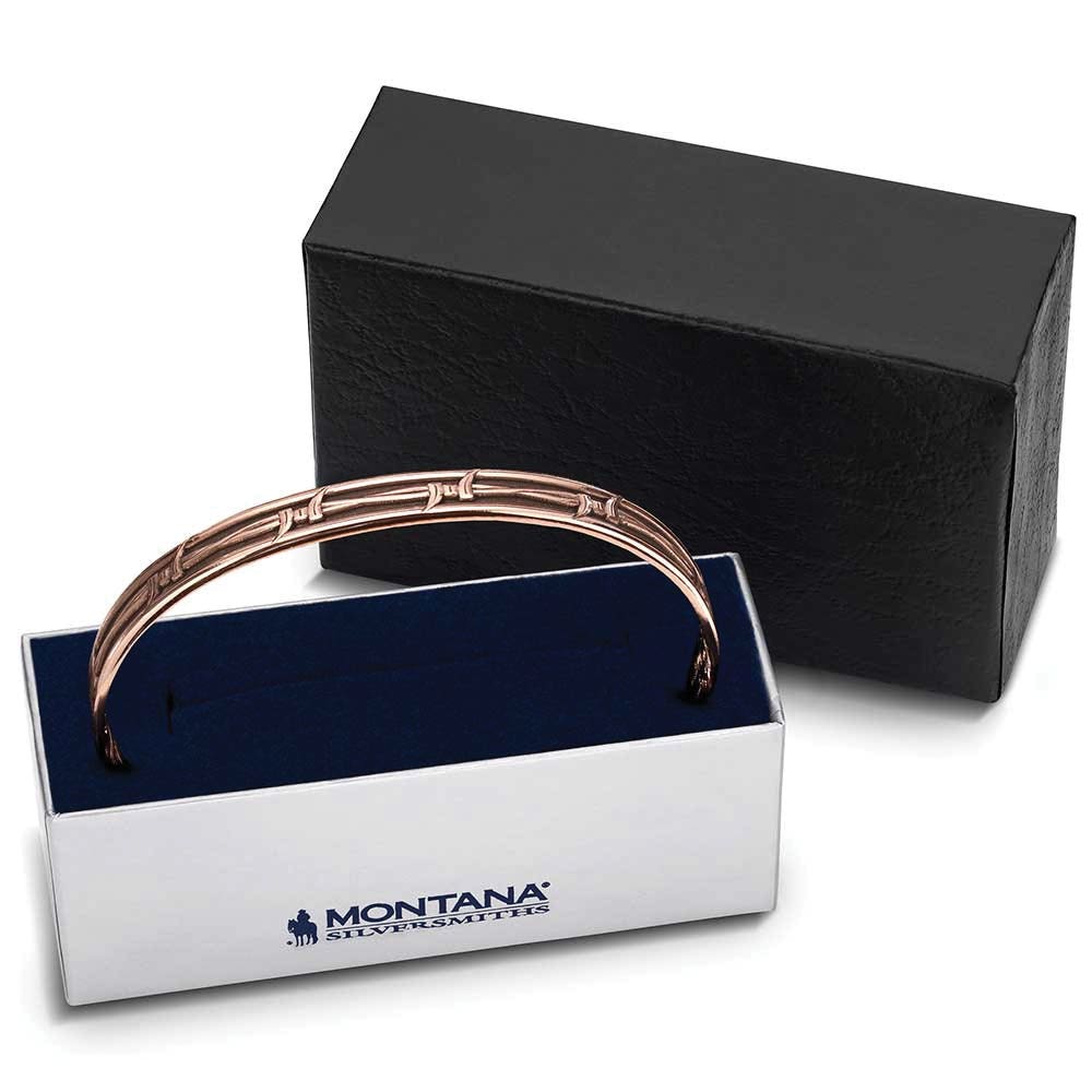 Montana Silversmiths BC6278RG Bracelet, Men's, Riding Fences, Brass