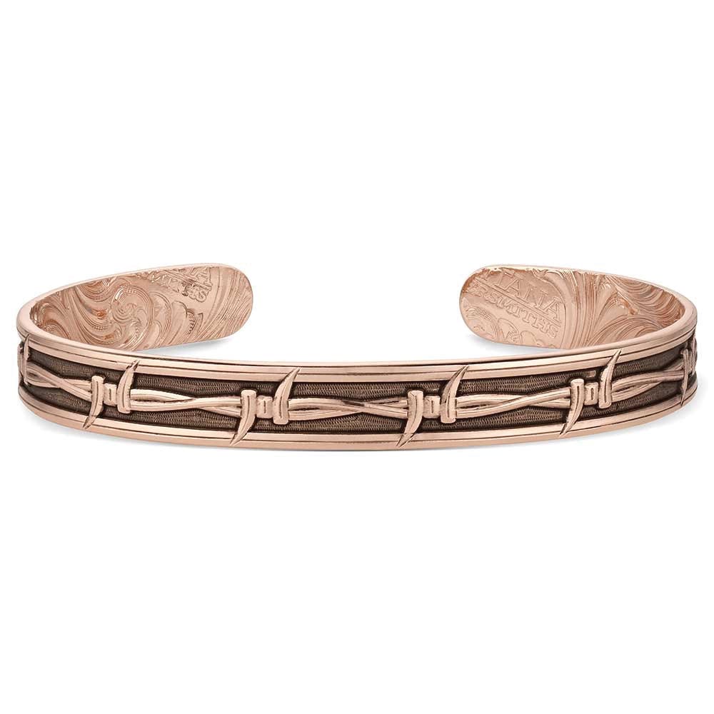 Montana Silversmiths BC6278RG Bracelet, Men's, Riding Fences, Brass