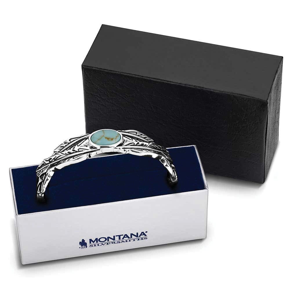 Montana Silversmiths BC6389 Cuff Bracelet, Women's, Windsong, Turquoise, Brass