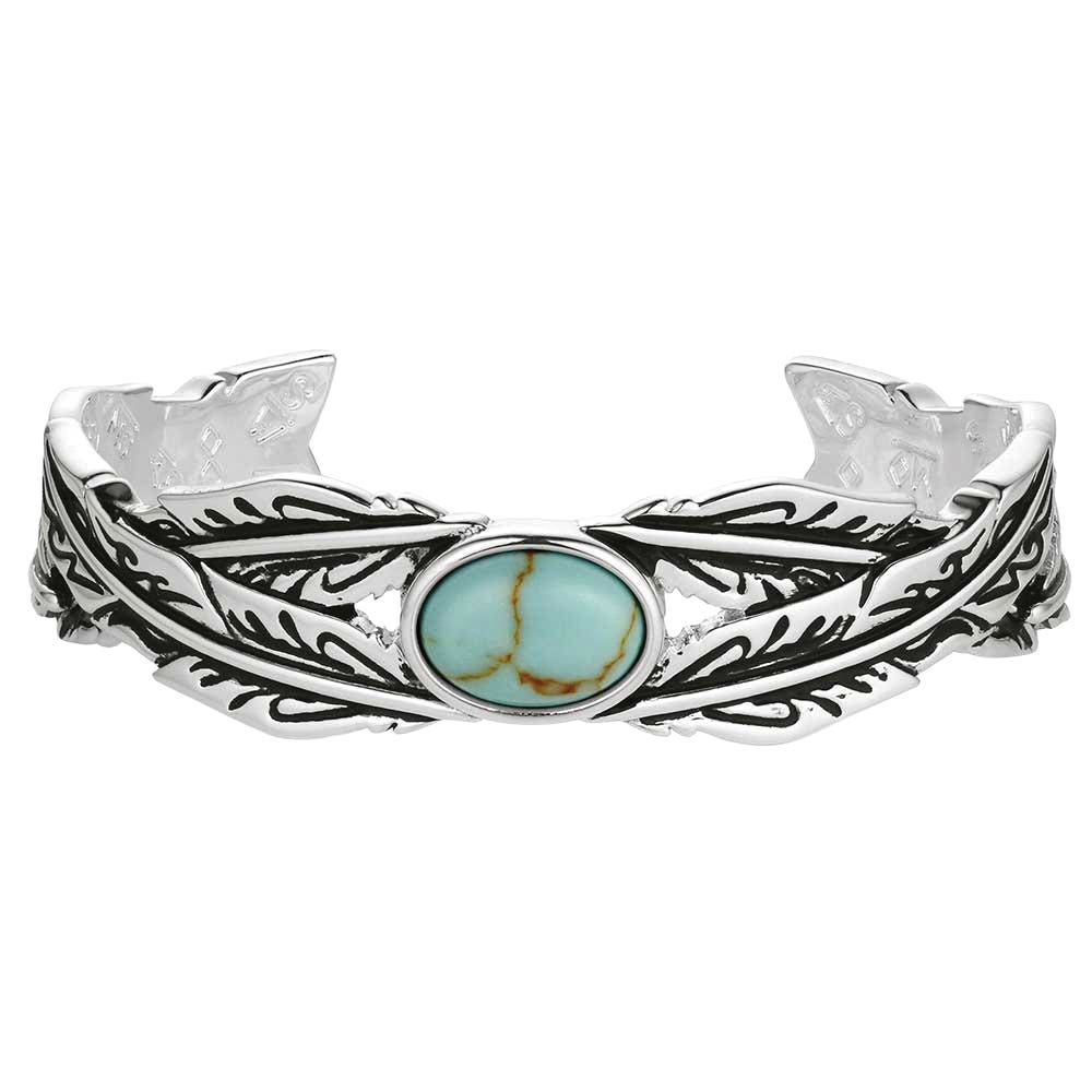 Montana Silversmiths BC6389 Cuff Bracelet, Women's, Windsong, Turquoise, Brass