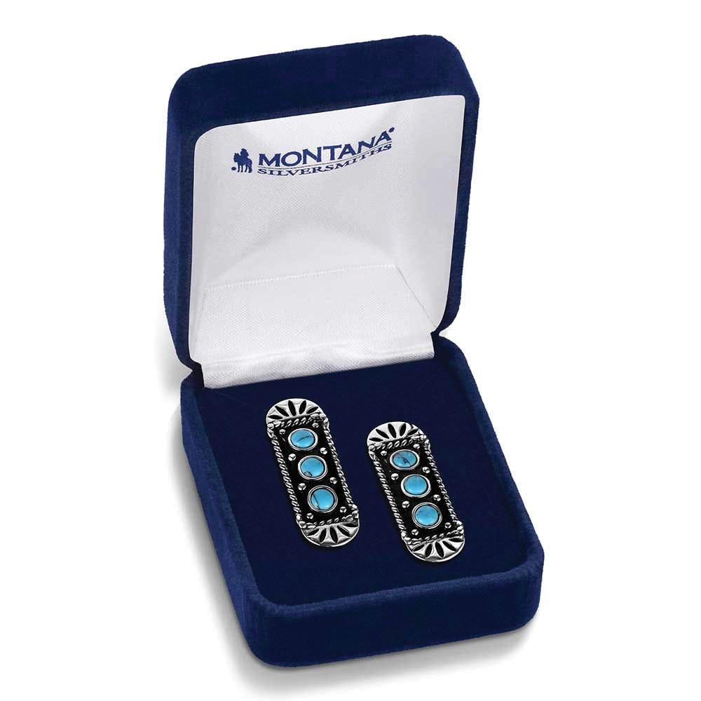 Montana Silversmiths ER6390 Earrings, Women's, The Open Road, Turquoise, Brass