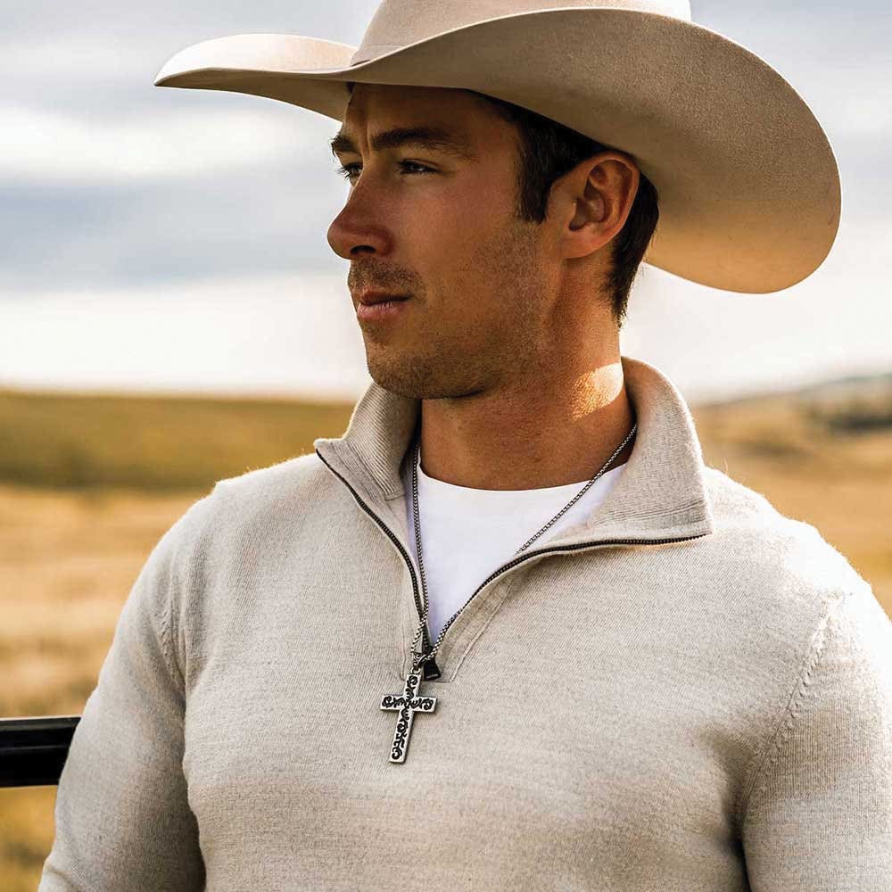 Montana Silversmiths NC6366 Necklace, Men's, The Lamb, Stainless Steel