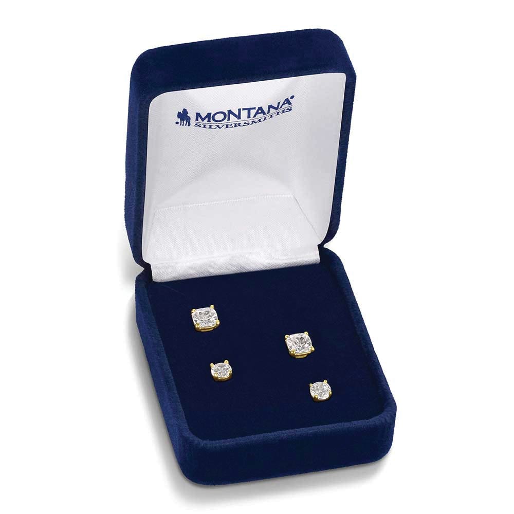 Montana Silversmiths ER6376 Earring Set, Women's, Big Sky Sparkle, Cubic Zirconia, Brass