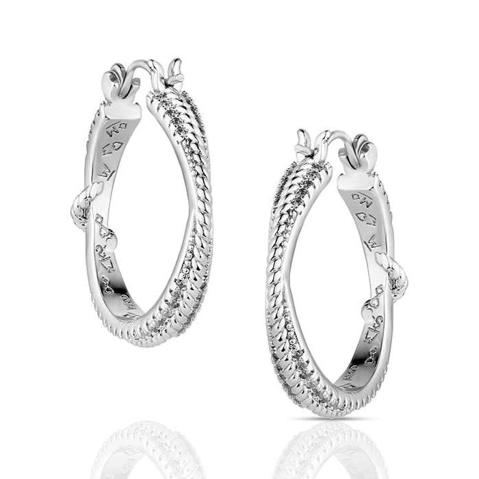Montana Silversmiths ER6386 Earrings, Women's, Cowgirl Ice, Cubic Zirconia, Brass
