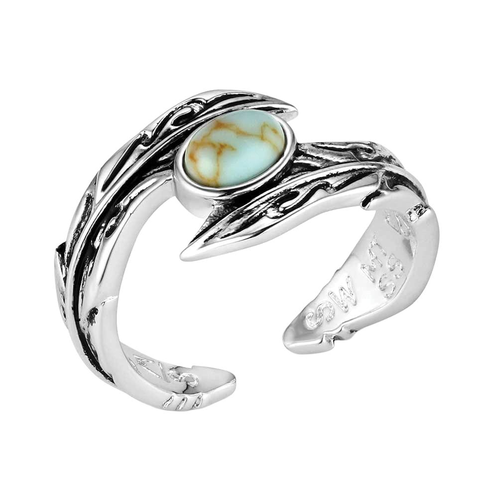 Montana Silversmiths RG6389 Ring, Women's, Windsong, Turquoise, Brass