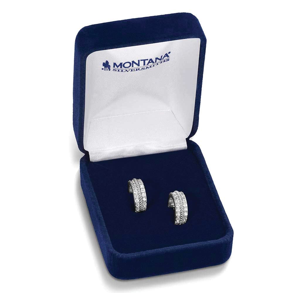 Montana Silversmiths ER6387 Earrings, Women's, Starlight Stillwater, Cubic Zirconia, Brass