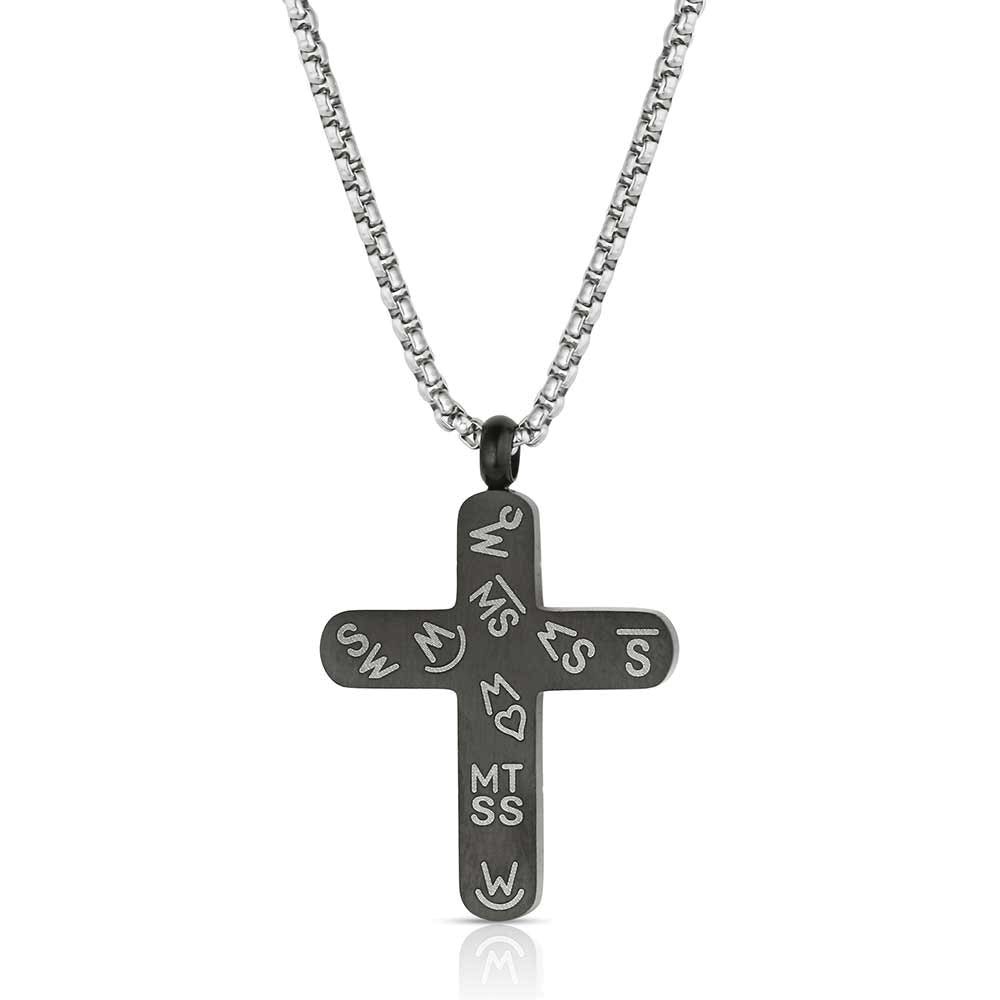 Montana Silversmiths NC6362 Necklace, Men's, King of Kings, Stainless Steel