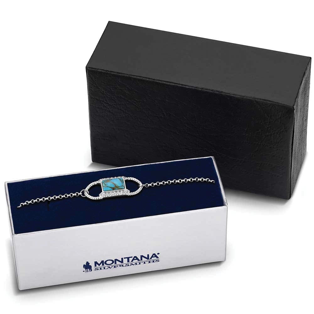 Montana Silversmiths BC6372 Bracelet, Women's, Beads, Glam, Cubic Zirconia, Turquoise, Brass
