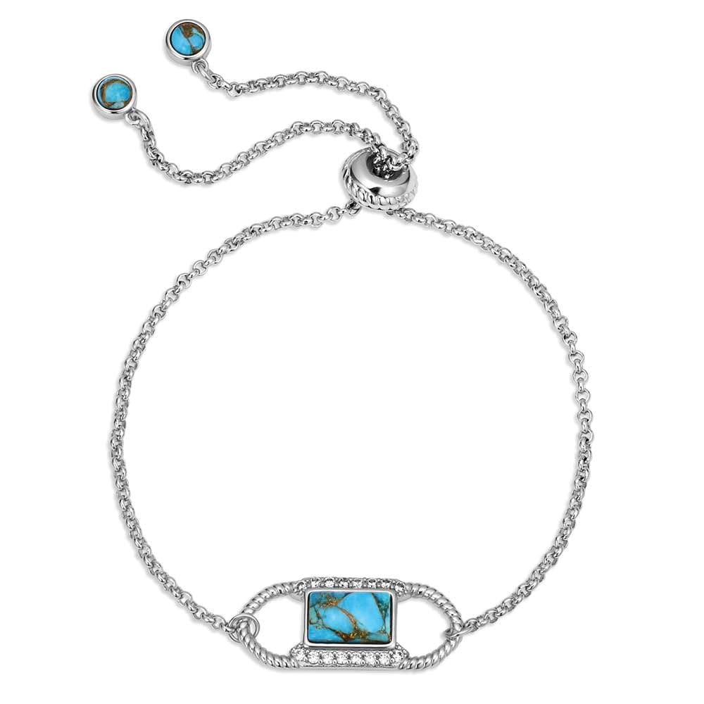Montana Silversmiths BC6372 Bracelet, Women's, Beads, Glam, Cubic Zirconia, Turquoise, Brass