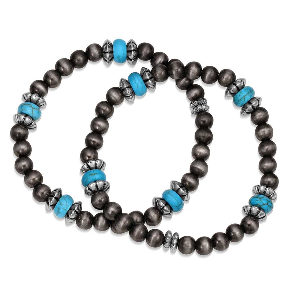 Montana Silversmiths ABC6359 Attitude Bracelet, Women's, Beads, Desert Song, Turquoise, Zinc Alloy