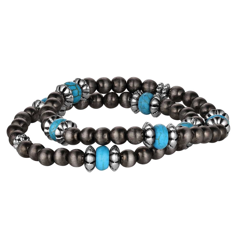 Montana Silversmiths ABC6359 Attitude Bracelet, Women's, Beads, Desert Song, Turquoise, Zinc Alloy