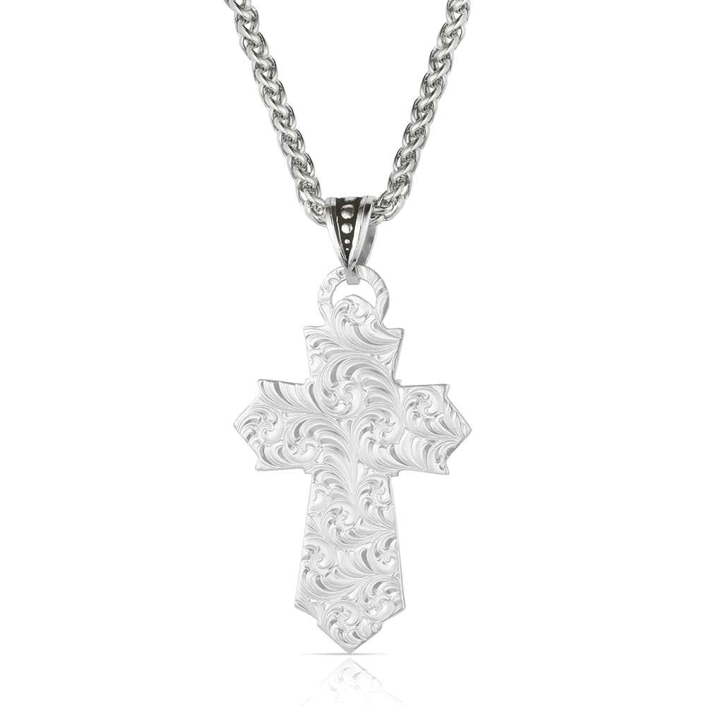 Montana Silversmiths NC6274 Necklace, Men's, Trust and Faith, Turquoise, Brass