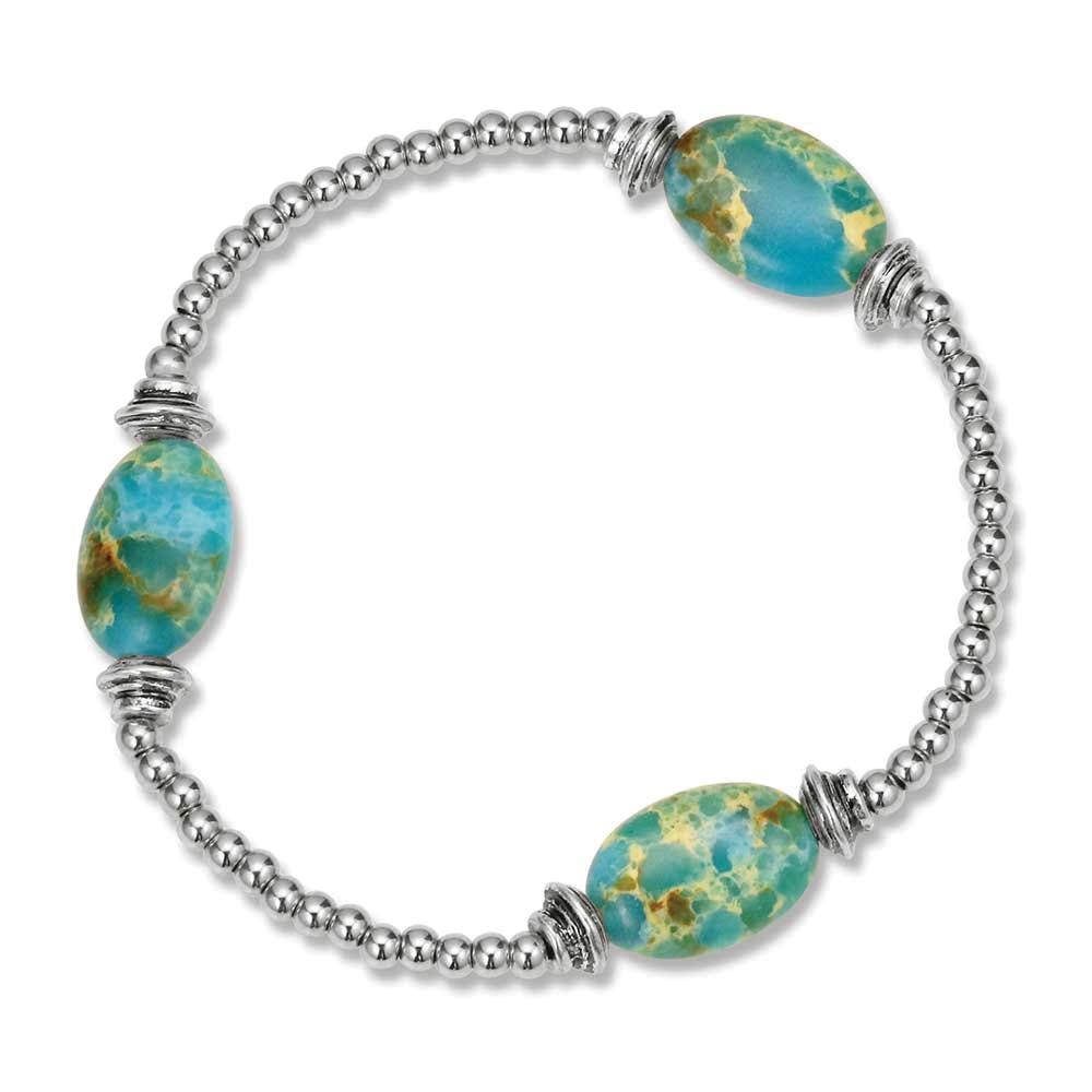 Montana Silversmiths ABC6358 Attitude Bracelet, Women's, Beads, Desert Drifter, Turquoise, Zinc Alloy