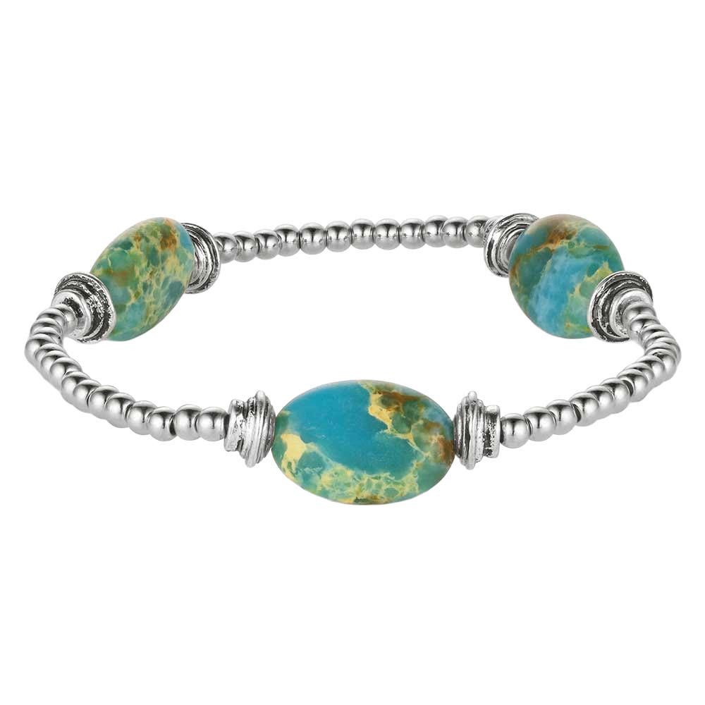 Montana Silversmiths ABC6358 Attitude Bracelet, Women's, Beads, Desert Drifter, Turquoise, Zinc Alloy