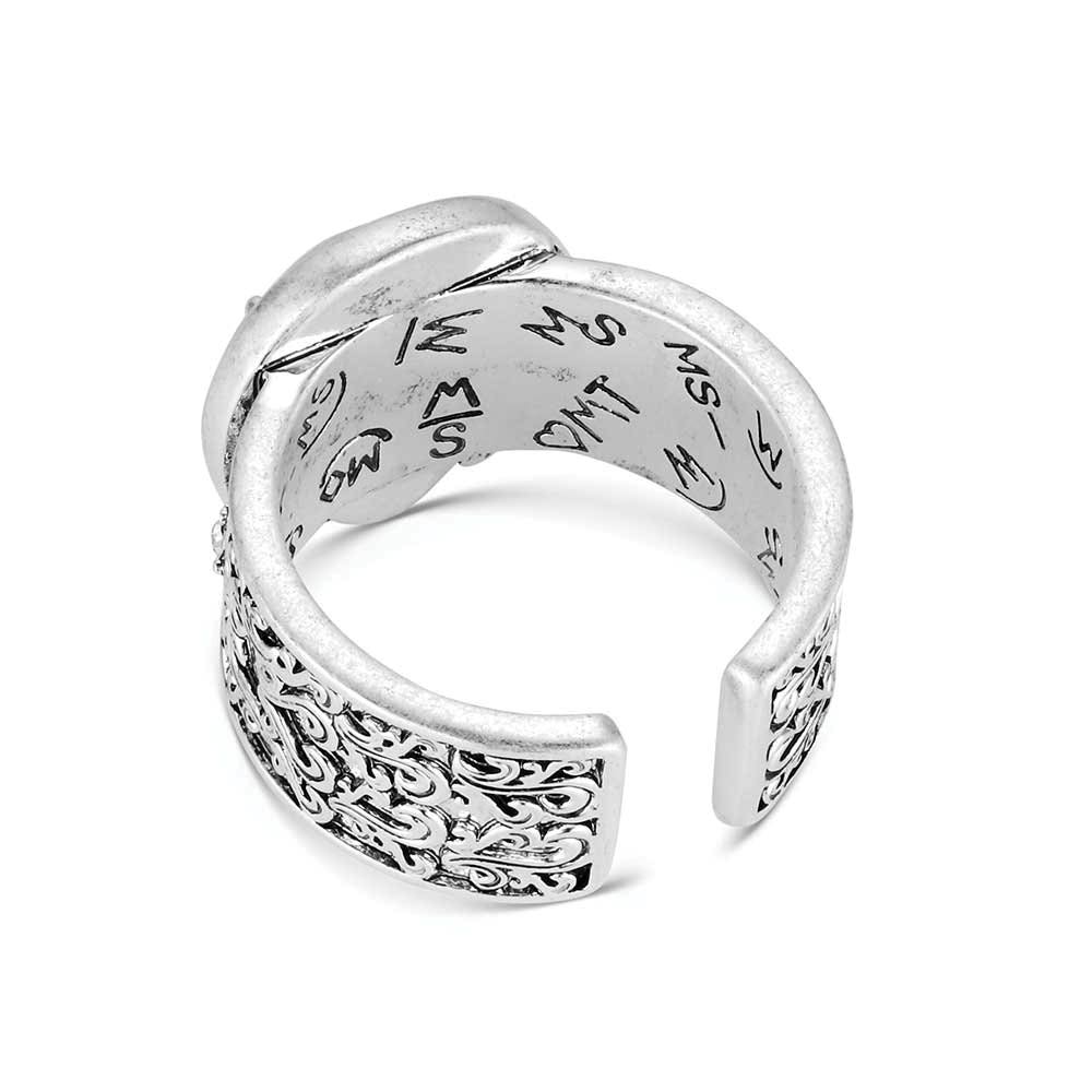 Montana Silversmiths RG6396 Ring, Women's, Pure Luck, Cubic Zirconia, Howlite, Brass
