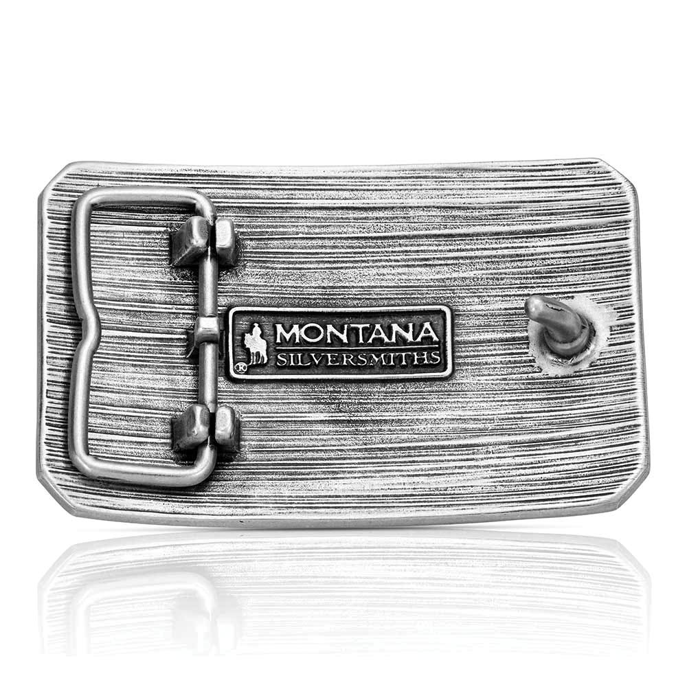 Montana Silversmiths American Cowboy Bull Rider Rectangular Belt Buckle
