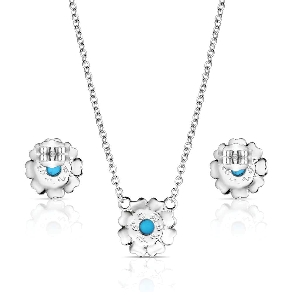 Montana Silversmiths JS6393 Jewelry Set, Women's, Morning Glory, Turquoise, Brass
