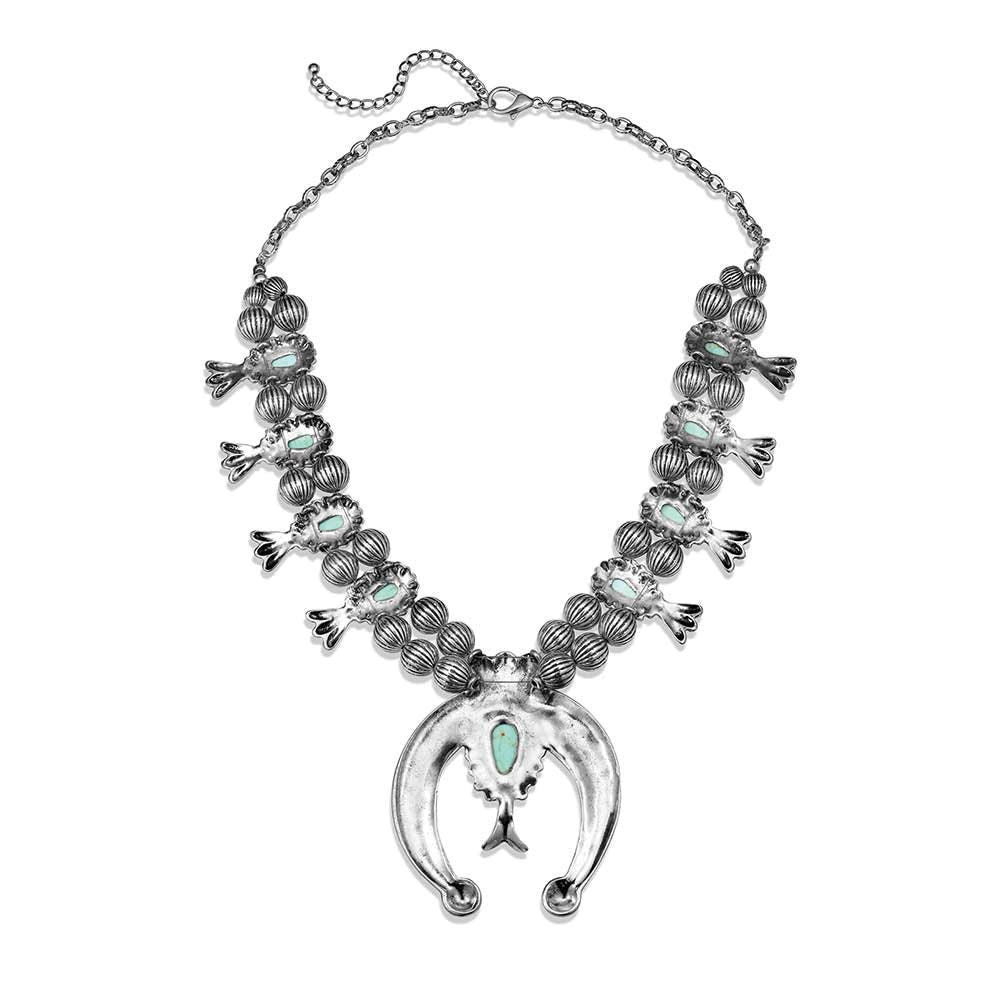 Montana Silversmiths ANC6352 Attitude Necklace, Women's, Mesa Bloom, Turquoise, Zinc Alloy