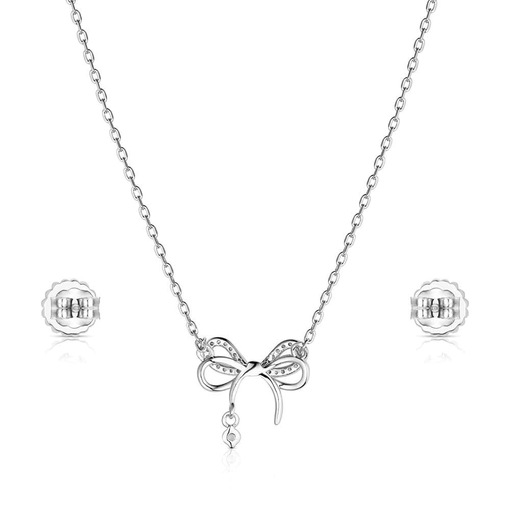 Montana Silversmiths JS6383 Jewelry Set, Women's, Sweetheart, Cubic Zirconia, Brass