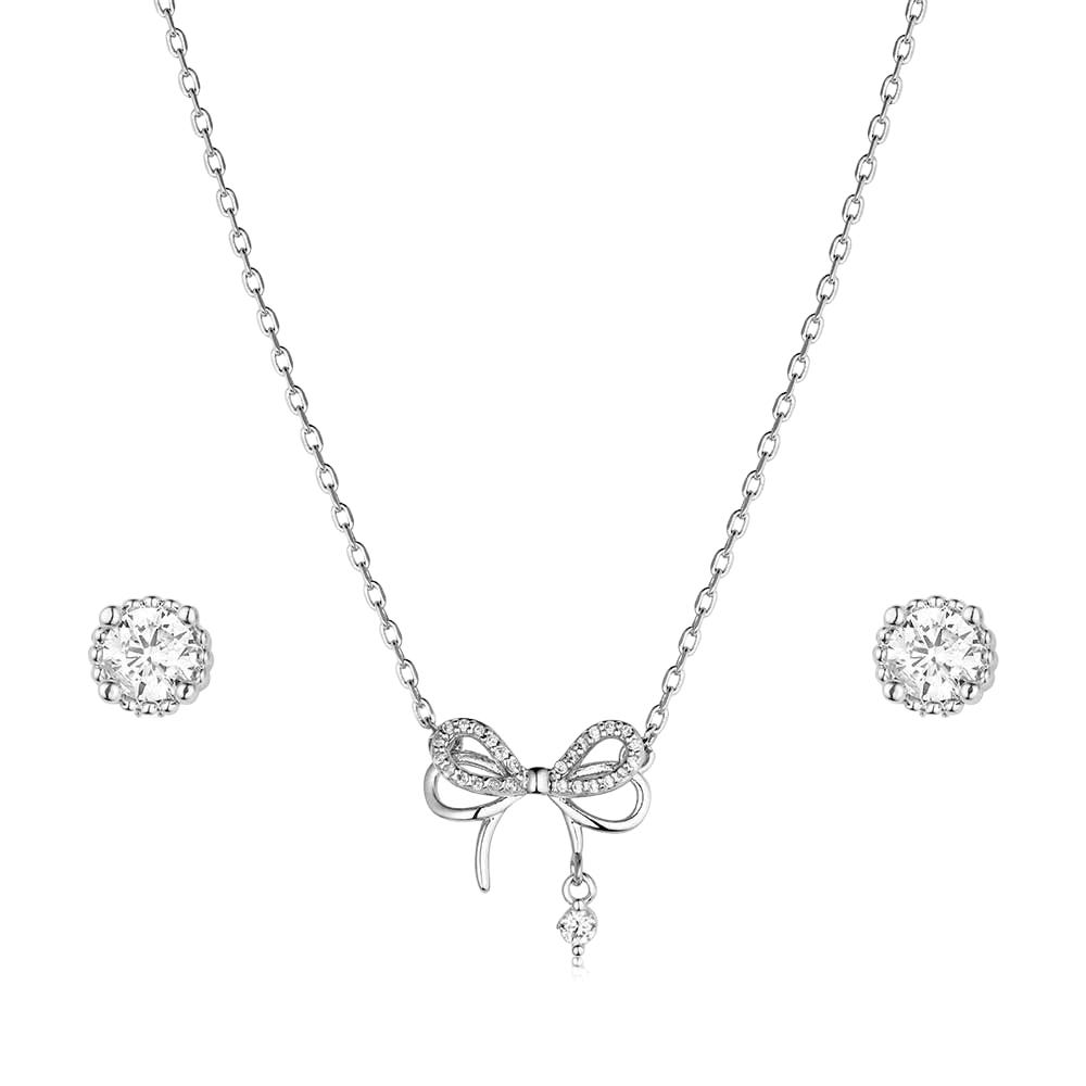 Montana Silversmiths JS6383 Jewelry Set, Women's, Sweetheart, Cubic Zirconia, Brass