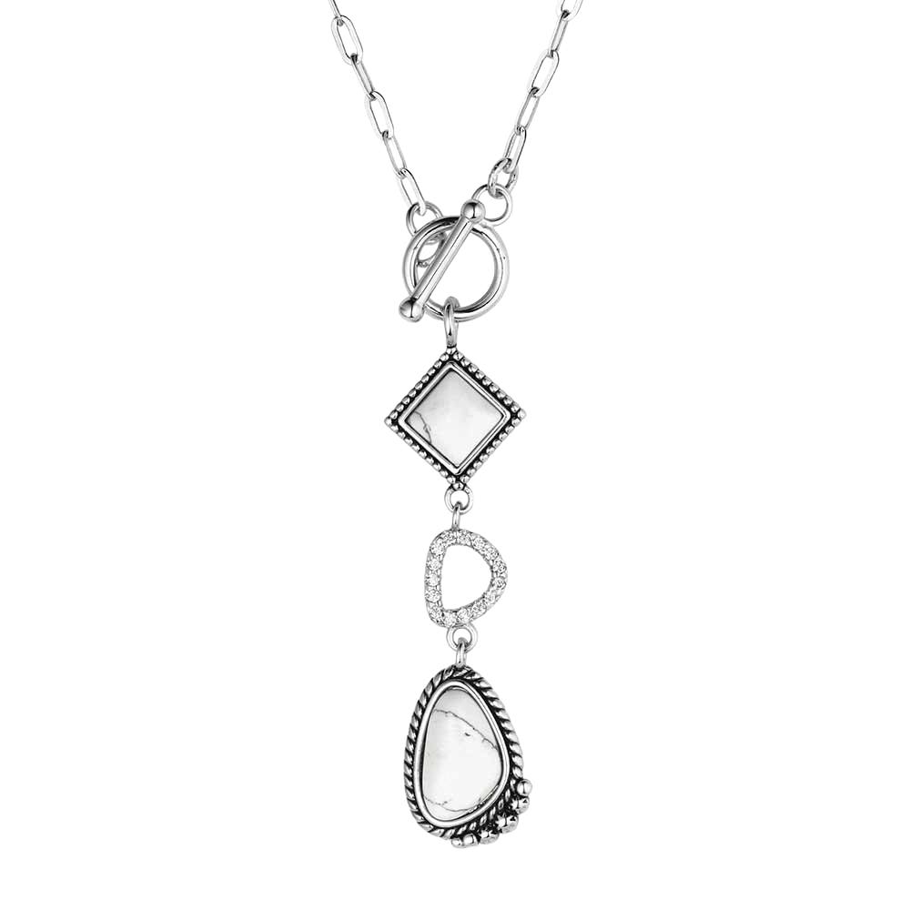 Montana Silversmiths NC6404 Necklace, Women's, Stargazer, Cubic Zirconia, Howlite, Brass