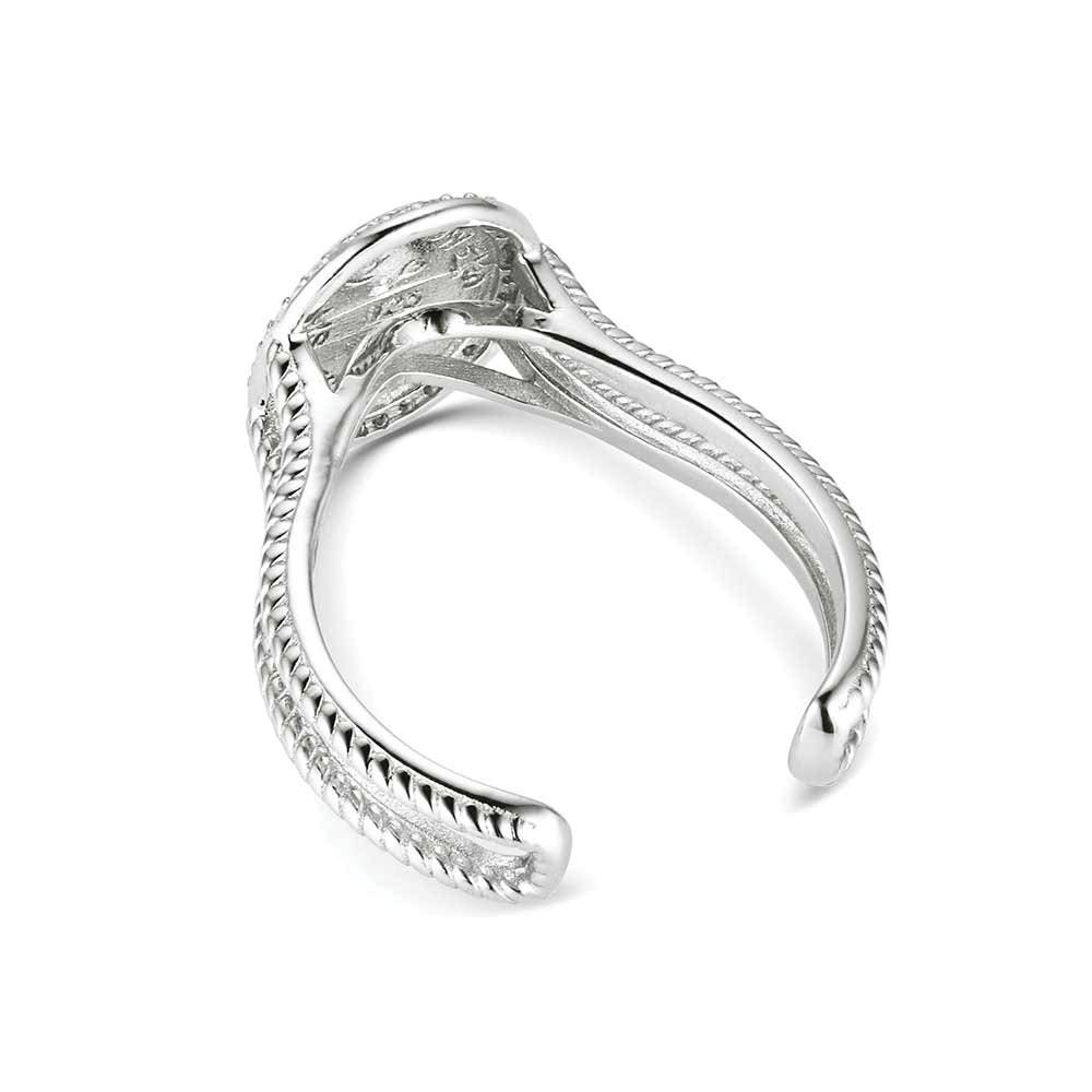 Montana Silversmiths RG6403 Ring, Women's, Glacial Peak, Cubic Zirconia, Howlite, Sterling Silver