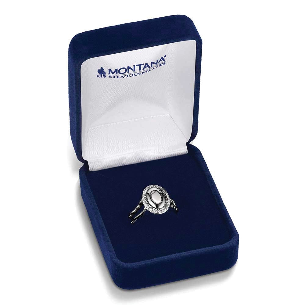 Montana Silversmiths RG6403 Ring, Women's, Glacial Peak, Cubic Zirconia, Howlite, Sterling Silver