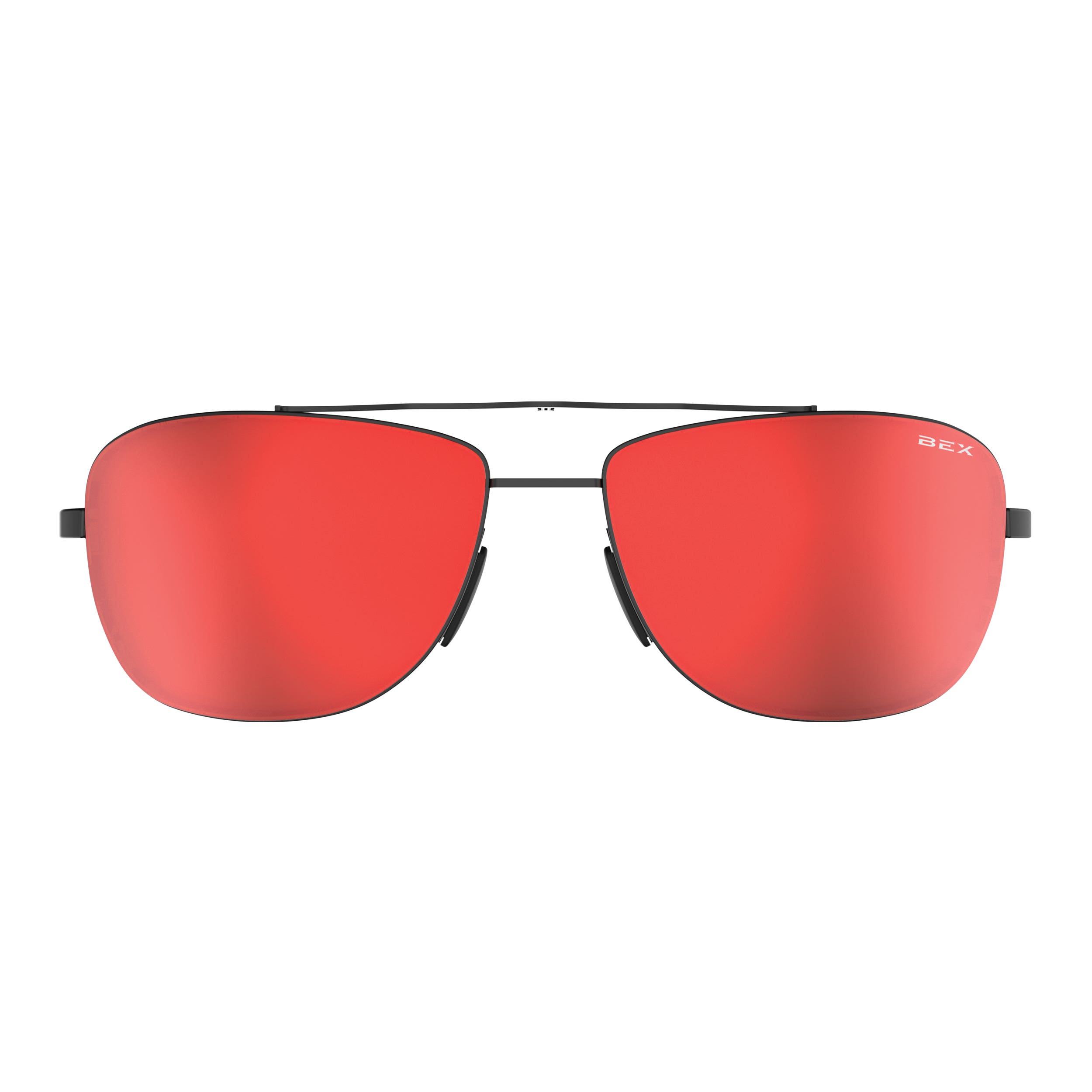BEX Draeklyn OTG Series S167BBR Sunglasses, Aviator, Curved, Relialite, NYPO Polarized, Brown/Matte Black Lens