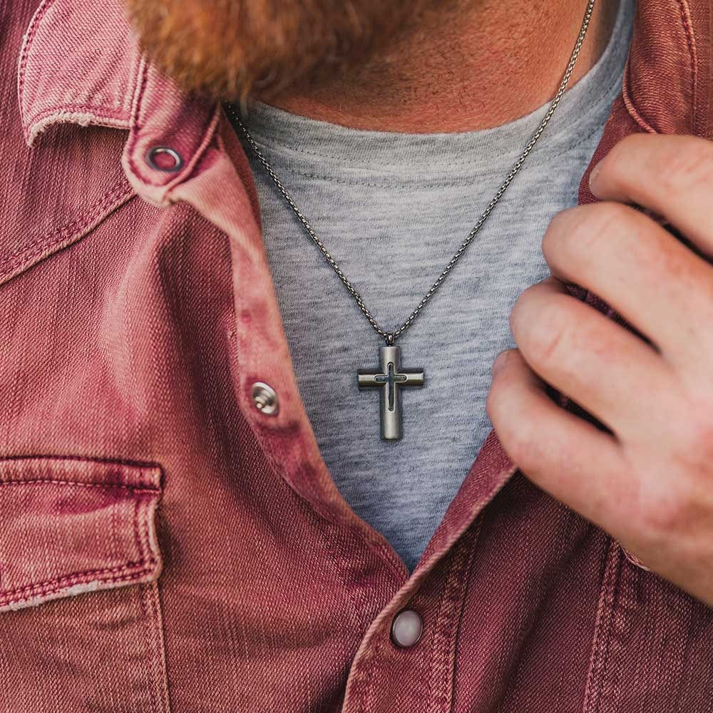 Montana Silversmiths NC6360 Necklace, Men's, Way Maker, Stainless Steel